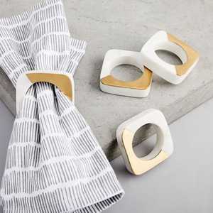 Modern European Design Napkin Ring High Quality Resin Inlay Wedding Dining Tableware Romantic <b>Flower</b> <b>Ornament</b> - Product Image 3