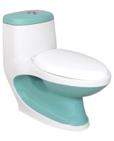 Meilleures ventes : Ensemble WC monobloc moderne blanc en céramique à siphon, à poser au sol, avec abattant en PP, pour usage domestique et commercial, 3D