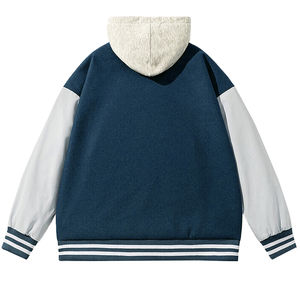 Chaquetas de béisbol de lana con estilo más vendidas para hombres y mujeres Varsity Winter Wear con capucha extraíble y cuello alto Fabricante - Product Image 4