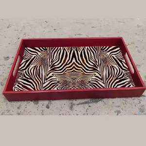 ชุดถาดเสิร์ฟอาหาร3โต๊ะถาดหินอ่อนทรงสี่เหลี่ยมผืนผ้าสีขาวเขียวและเทาทันสมัยพร้อมด้ามจับสีทอง - Product Image 2