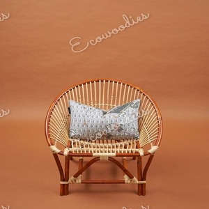 Luxury <strong>Vintage</strong> Wicker Dining <strong>Furniture</strong> Outdoor Rattan Chair Backrest Stool With Armrests High-grade Rattan Hand-woven Chairs - Product Image 2