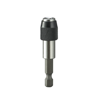 Porta Puntas de Destornillador Hexagonal de Acero Multiusos de Bloqueo Rápido de 1/4" X 60 mm, Plateado, Super Life Tialn