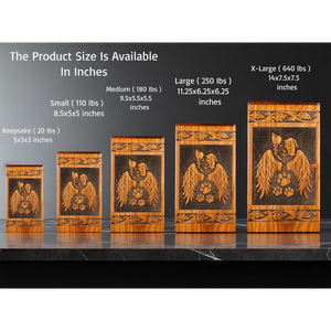 กล่องไม้ทำด้วยมือสำหรับใส่เถ้ากระดูกพร้อมขี้เถ้าจากไม้จริงโกศสำหรับผู้ใหญ่ - Product Image 4