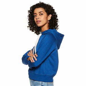 Sudadera con capucha de algodón para niñas, ropa de moda, azul, con cordones, Polar, a la venta - Product Image 3