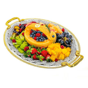 Superior Quality Silver Metal <b>Chocolate</b> Tray Stylish Design Table Top <b>Chocolate</b> Serving Dessert Tray For <b>Wedding</b> Parties Use - Product Image 2