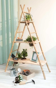 Toallero de escalera de bambú decorativo único para colgar ropa en el baño, dormitorio hecho en Vietnam - Product Image 3