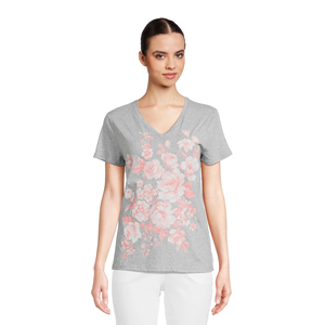 T-shirts à col en V grande taille pour femmes de qualité supérieure - Product Image 2