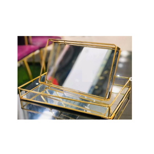 Hot Selling Table Decor Metal Trays With Handles <b>Tabletop</b> Food <b>Storage</b> Trays Home Hotel Decorative Trays - Product Image 6