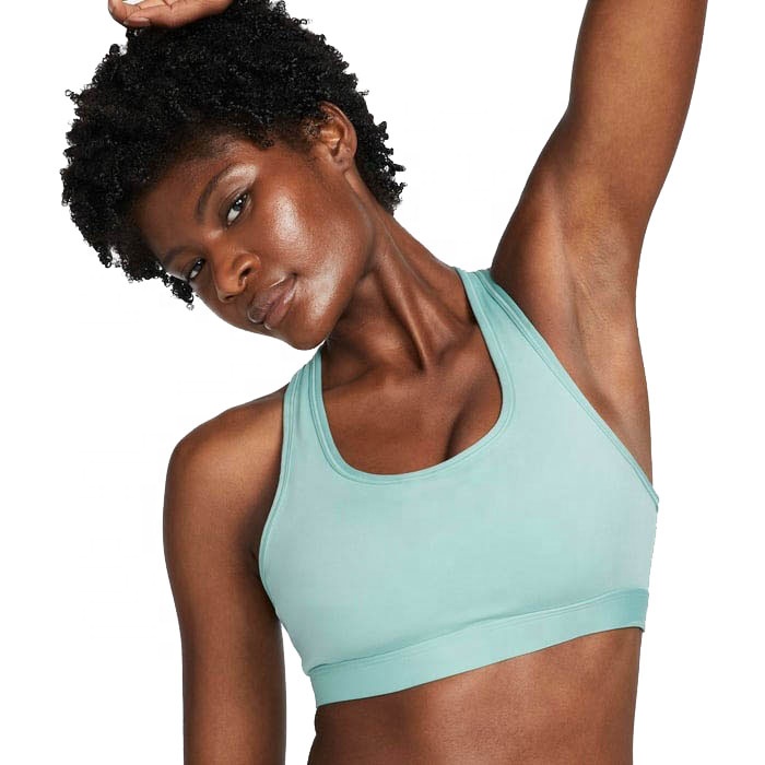 Women's Customizable Push-up Rhinestone Lace Woven Sports Bras Breathable Sexy Racerback 3/4 Cup Bra High Quality Button
