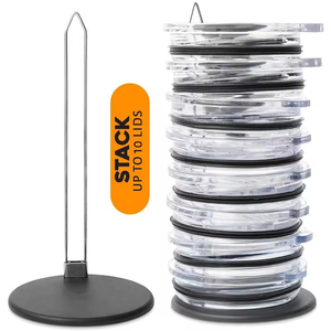 Nueva cocina <span class=keywords><strong>Vertical</strong></span> plegable vaso botella taza tapa estante almacenamiento para hasta 10 tapas plegable vaso tapa organizador - Product Image 2