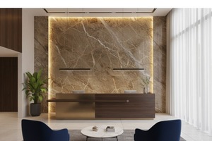 Dalles de marbre écologiques durables de couleur vert forêt naturelle, polies, pour l'extérieur et les villas modernes - Product Image 4