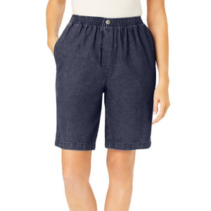 2025 nouveauté personnalisé haute qualité 100% coton couleur unie femmes Denim Shorts avec Style droit, Shorts pour femmes - Product Image 1