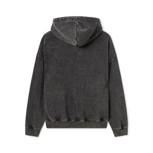 100% coton unisexe coton surdimensionné blanc Vintage sweat à capuche pierre lavage à l'acide Logo personnalisé sweat décontracté lavage à la pierre sweats à capuche - Product Image 2