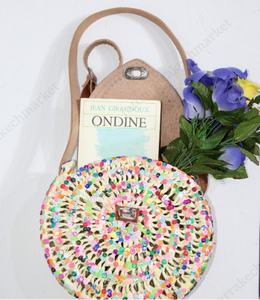 Sac de marché coloré tendance, sac de plage français, panier en paille marocain, sac à main en paille - Product Image 1