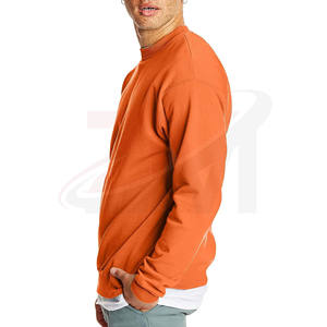 Sudaderas de algodón personalizadas al por mayor para hombre, sudadera holgada informal, jersey de forro polar sólido para otoño e invierno. - Product Image 3