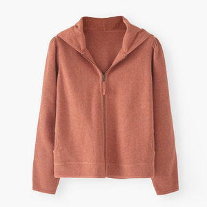 Sudadera con capucha y cremallera para mujer, sudaderas con capucha de algodón orgánico para mujer, chaquetas con capucha de Jersey personalizadas, sudaderas con capucha para mujer - Product Image 4