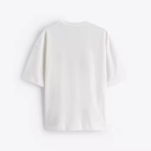 100% algodón, camiseta para hombre, ajuste holgado, camiseta estampada para hombre 100% algodón Logotipo personalizado Diseño Calidad de lujo Rib O-cuello Oversize - Product Image 3