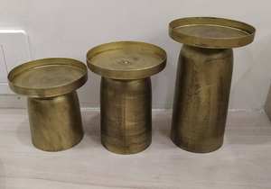 เชิงเทียนอะลูมิเนียมสีทองทันสมัย  ฐานวางเทียนอะลูมิเนียมหล่อแข็ง  ของตกแต่งบ้านสำหรับคริสต์มาสและงานอีเว้นท์  งานแฮนด์เมด ทนทาน - Product Image 3