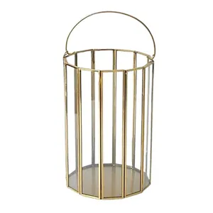 Luxury Cheap Factory Price Modern Style Weddings Metal Candle Holder Lantern Decorative For Interior Home & Hotel Decoration