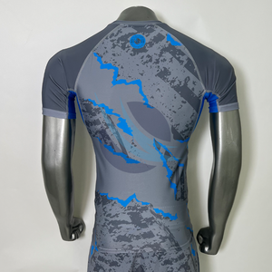 Ensemble Rashguard et short pour homme, Rashguard à manches courtes et compression, T-shirt de combat MMA No-Gi, vêtements de sport, logo personnalisé - Product Image 4