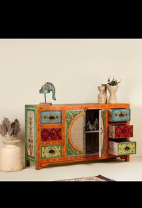 Gabinete de madera de diseñador para sala de estar, estantes extensibles funcionales, marco fuerte, atractivo decorativo, muebles para el hogar para todos los días - Product Image 3