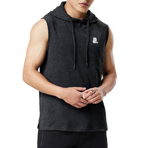 เสื้อกล้ามผู้ชายขายส่ง แบบไม่มีแขน ปักลาย ผ้าถักใยไผ่ผสมฝ้าย สำหรับออกกำลังกาย - Product Image 2