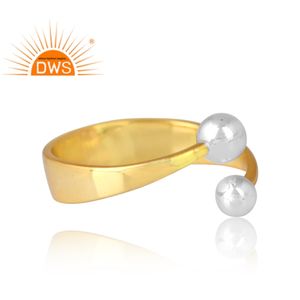 Nuevo diseño de tendencia, anillo chapado en oro de 18 quilates de latón, joyería de diseño personalizado para mujer, regalo para ella - Product Image 4