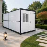 Maison pliante 20 pieds, maison conteneur portable et pliable, maisons préfabriquées, vente en gros, populaire