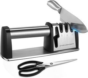 <span class=keywords><strong>Afilador</strong></span> de cuchillos 4 en 1, cuchillos de cocina de alta calidad y accesorios para cuchillos, tijeras, bolsillo Manual - Product Image 1