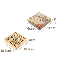 2026 classique en bois Tic Tac Toe plateau de jeu XO échecs enfants Puzzle éducatif famille fête jouet abordable Tic Tac Toe Durable
