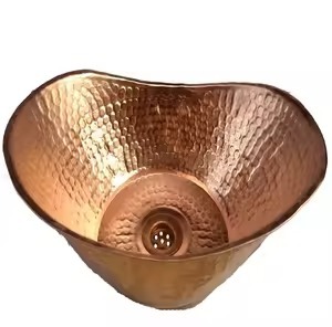 Artisan <b>Copper</b> Sink Unique Handcrafted Oval Shape Durable High-Quality Elegant Statement For Stylish Homes - Product Image 5
