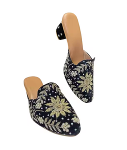 Design de luxe femmes Jutti broderie à la main travail qualité supérieure bout pointu pour bureau à domicile porter meilleur prix inde automne Sexy - Product Image 2