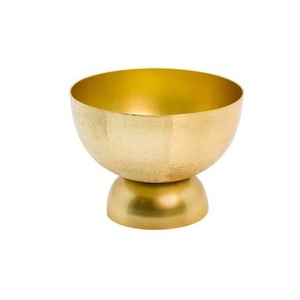 Grand bol en aluminium Forme ronde Argent poli Bol de service décoratif pour fruits Design martelé Bol de service pour salade de fruits - Product Image 3