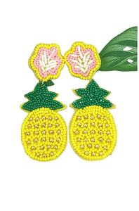 Pendientes de cuentas de semillas de piña gruesos unisex hechos a mano, estilo bohemio, estilo clásico de la India, regalo para fiestas - Product Image 4