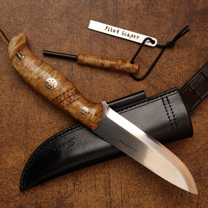 Handmade Đầy Đủ Tang Thiết Kế Sandvik 14c28n Thép Cố Định Lưỡi Burl Gỗ Xử Lý Ngoài Trời Survival Săn Bắn Dao Với Lửa Khởi Động - Product Image 3