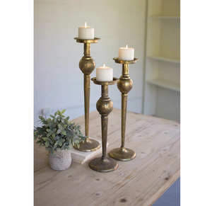 Grand bougeoir plaqué or brillant le plus cher pour la maison bougeoir en métal lot de 2 pièces en grande vente - Product Image 1