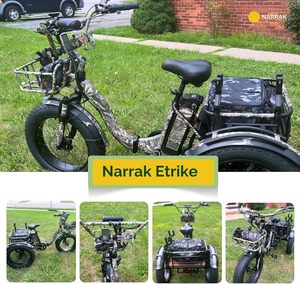 รถสามล้อไฟฟ้าสำหรับผู้ใหญ่750W (สูงสุด1350W) จักรยานไฟฟ้า48V13Ah eBike 20 "x 4.0" อลูมิเนียมพับยางไขมันสามล้อไฟฟ้า3ล้อ - Product Image 6