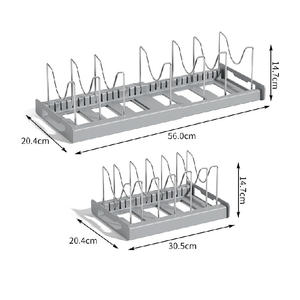 Organisateur de casseroles et poêles réglables sous l'<span class=keywords><strong>armoire</strong></span> avec plateau d'égouttement - Product Image 6