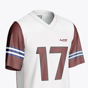 Hot <b>Sale</b> 100% Customized Sublimation Printed American Football Jersey Half Sleeve Sublimation Printed American Football Jersey - Product Image 5
