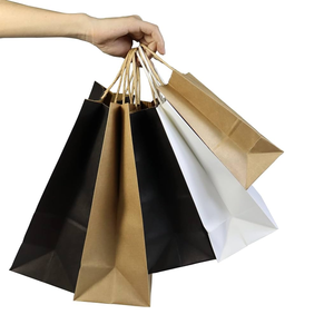 Bolsa de papel Kraft de varios tamaños para regalo de Festival, bolsas de ropa para compras, bolsa de papel de Color personalizada multifunción con asas - Product Image 4