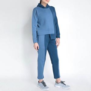 Ensemble de survêtement deux pièces d'hiver dernier cri pour le sport, tenue de jogging à capuche en tricot uni pour l'extérieur, prix très bas - Product Image 4