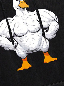 ที่กําหนดเองการ์ตูนลายสายรัดคลุมด้วยผ้าลําลองแขนยาวที่มีคุณภาพสูงเสื้อสเวตเตอร์ Hoodies สําหรับผู้ชาย - Product Image 3