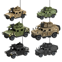 Miniatura de Vehículo Militar de las Fuerzas Especiales, Coche de Policía SWAT, Juguete de Bloques de Construcción a Escala para Niños