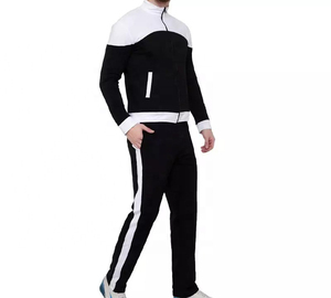 Ensemble de survêtement pour homme de haute qualité, col montant, fermeture éclair, coupe ajustée, jogging, impression personnalisée, vêtements de sport respirants - Product Image 5