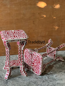 ม้านั่งแบบฝังกระดูกของช่างฝีมือสำหรับพื้นที่ทันสมัยและดั้งเดิมของคอนโซลระดับพรีเมียมจาก tradebyd - Product Image 4