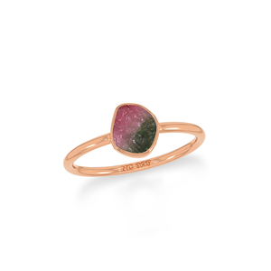 แหวนทอง 18 กะรัต ชุบทอง ดีไซน์เรียบหรู ประดับพลอยทัวร์มาลีนทรงหยดน้ำและทรงรี  สามารถสวมซ้อนกันได้ เหมาะสำหรับผู้หญิง ใส่ไปงานปาร์ตี้ สไตล์คลาสสิก แพ็ค 12 วง - Product Image 1