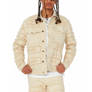 Men Distressed <b>Denim</b> Jacket for Street Wear 2025 New Fashion <b>Soft</b> Durable <b>Denim</b> Jacket in Bulk Quantity - Product Image 3