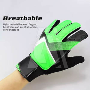 Gants de protection professionnels personnalisés pour gardien de but de football vente en gros de dragonne réglable en cuir imperméable respirant unisexe - Product Image 4