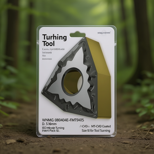 Plaquettes de tournage indexables WNMG 080404E-FMT9415 D. 5.16mm MT-CVD revêtues ISO, lot de 10 pour tournage d'outils - Product Image 3
