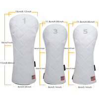 Juego de Fundas para Palos de Golf de Cuero PU Impermeable con Logotipo Bordado Personalizado, Duraderas y de Venta Caliente al por Mayor